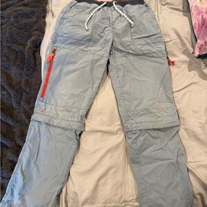 Mini Boden size 10 Gray Zip Offs with Orange/Red Trim